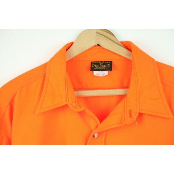 Melton Deerskin 2XL Shirt Hunting Neon Orange Utility Workwear Outdoors Gorpcore - Picture 3 of 6